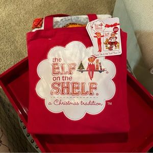 The Elf on the Shelf NWT Canvas Tote and Silk Touch Throw Set